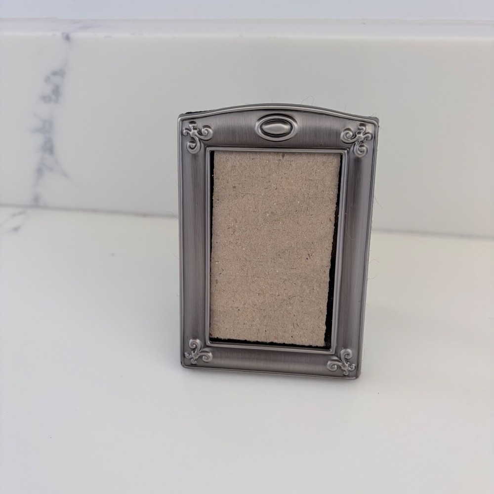 Burnes of Boston 1997 Vintage Pewter Tone Mini Picture Frame 2x3 873024